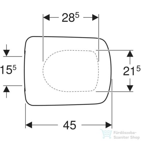 Geberit SELNOVA SQUARE alsó rögzítésű WC-ülőke,fehér 500.332.01.1