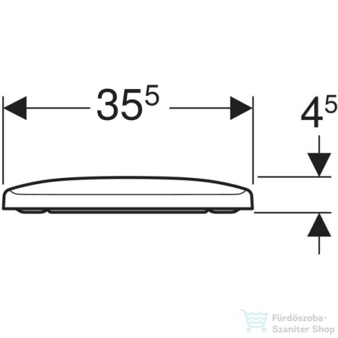 Geberit SELNOVA SQUARE alsó rögzítésű WC-ülőke,fehér 500.332.01.1
