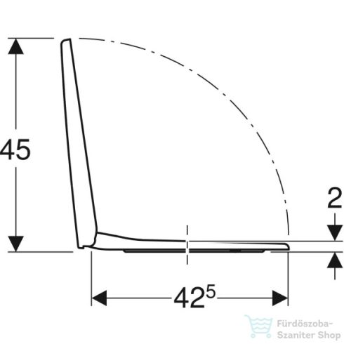 Geberit SELNOVA SQUARE alsó rögzítésű WC-ülőke,fehér 500.332.01.1