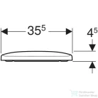 Geberit Selnova Square lecsapódásgátlós wc ülőke gyorskioldós pánttal,fehér 500.336.01.1