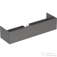   Geberit Xeno² 159,5x47,3 cm-es 2 fiókos alsószekrény mosdóhoz LED világítással,faerezetes szürke 500.346.43.1