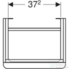 Geberit SMYLE SQUARE 44,2x35,6x61,7 cm-es 1 ajtós alsószekrény,balos,fényes fehér 500.351.00.1