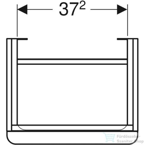 Geberit SMYLE SQUARE 44,2x35,6x61,7 cm-es 1 ajtós alsószekrény,balos,matt láva 500.351.JK.1