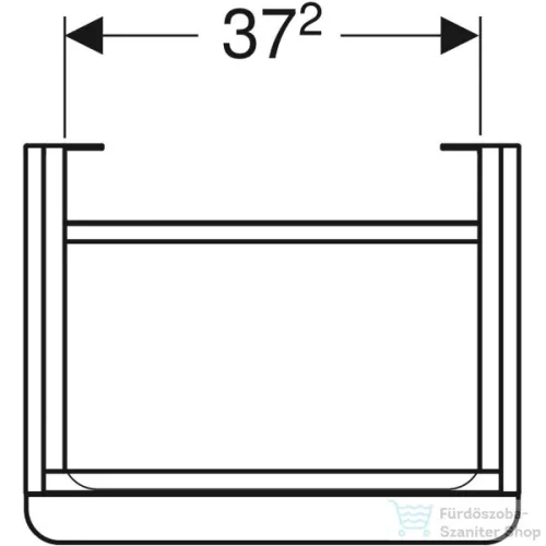 Geberit SMYLE SQUARE 44,2x35,6x61,7 cm-es 1 ajtós alsószekrény,balos,fényes homokszürke 500.351.JL.1