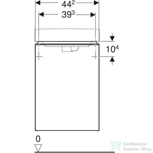 Geberit SMYLE SQUARE 44,2x35,6x61,7 cm-es 1 ajtós alsószekrény,balos,fényes homokszürke 500.351.JL.1