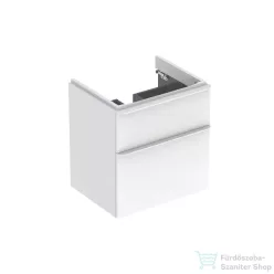   Geberit SMYLE SQUARE 58,4x47x61,7 cm-es 2 fiókos alsószekrény 500.229.01.1 mosdóhoz,fényes fehér 500.352.00.1