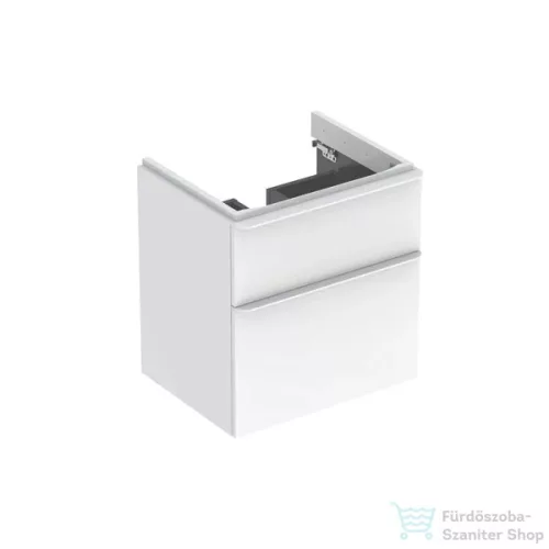 Geberit SMYLE SQUARE 58,4x47x61,7 cm-es 2 fiókos alsószekrény 500.229.01.1 mosdóhoz,fényes fehér 500.352.00.1
