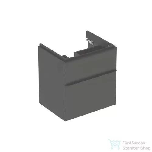 Geberit SMYLE SQUARE 58,4x47x61,7 cm-es 2 fiókos alsószekrény 500.229.01.1 mosdóhoz,matt láva 500.352.JK.1
