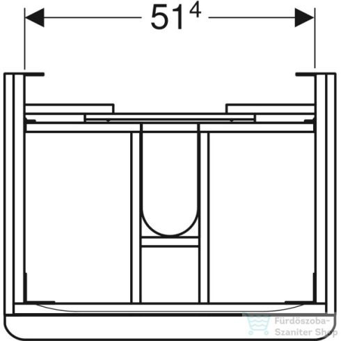 Geberit SMYLE SQUARE 58,4x47x61,7 cm-es 2 fiókos alsószekrény 500.229.01.1 mosdóhoz,matt láva 500.352.JK.1