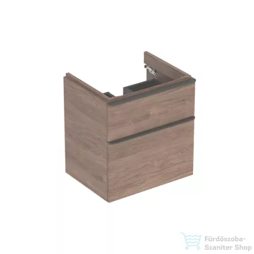 Geberit SMYLE SQUARE 58,4x47x61,7 cm-es 2 fiókos alsószekrény 500.229.01.1 mosdóhoz,hikoridió 500.352.JR.1