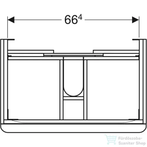 Geberit SMYLE SQUARE 73,4x47x61,7 cm-es 2 fiókos alsószekrény 500.249.01.1 mosdóhoz,fényes fehér 500.353.00.1