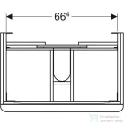 Geberit SMYLE SQUARE 73,4x47x61,7 cm-es 2 fiókos alsószekrény 500.249.01.1 mosdóhoz,matt láva 500.353.JK.1