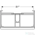 Geberit SMYLE SQUARE 88,4x47x61,7 cm-es 2 fiókos alsószekrény,fényes homokszürke 500.354.JL.1