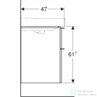 Geberit SMYLE SQUARE 118,4x47x61,7 cm-es 2 fiókos alsószekrény,fényes fehér 500.355.00.1