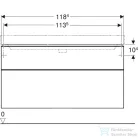 Geberit SMYLE SQUARE 118,4x47x61,7 cm-es 2 fiókos alsószekrény,matt láva 500.355.JK.1
