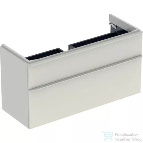 Geberit SMYLE SQUARE 118,4x47x61,7 cm-es 2 fiókos alsószekrény,fényes homokszürke 500.355.JL.1