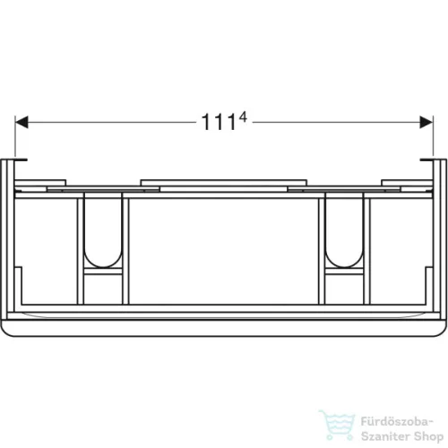 Geberit SMYLE SQUARE 118,4x47x61,7 cm-es 2 fiókos alsószekrény,fehér 500.356.00.1
