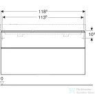 Geberit SMYLE SQUARE 118,4x47x61,7 cm-es 2 fiókos alsószekrény,fehér 500.356.00.1