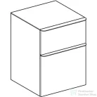 Geberit SMYLE SQUARE 45x47x60 cm-es 2 fiókos oldalsó szekrény,fényes fehér 500.357.00.1