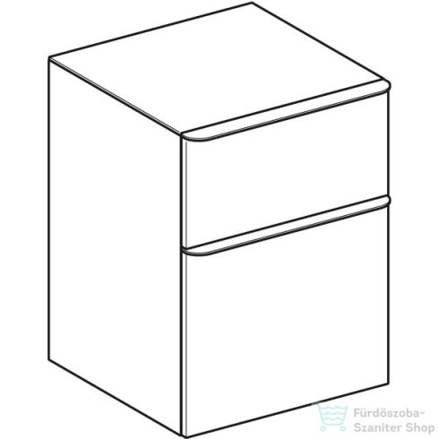 Geberit SMYLE SQUARE 45x47x60 cm-es 2 fiókos oldalsó szekrény,fényes fehér 500.357.00.1
