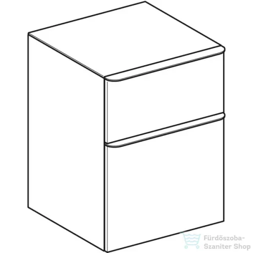 Geberit SMYLE SQUARE 45x47x60 cm-es 2 fiókos oldalsó szekrény,fényes fehér 500.357.00.1