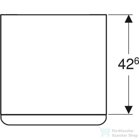 Geberit SMYLE SQUARE 45x47x60 cm-es 2 fiókos oldalsó szekrény,fényes fehér 500.357.00.1