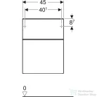 Geberit SMYLE SQUARE 45x47x60 cm-es 2 fiókos oldalsó szekrény,fényes fehér 500.357.00.1