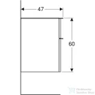 Geberit SMYLE SQUARE 45x47x60 cm-es 2 fiókos oldalsó szekrény,fényes fehér 500.357.00.1