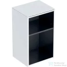 Geberit SMYLE SQUARE 36x29,9x60 cm-es nyitott oldalsó szekrény üveg takarólappal,fényes fehér 500.358.00.1
