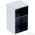 Geberit SMYLE SQUARE 36x29,9x60 cm-es nyitott oldalsó szekrény üveg takarólappal,fényes fehér 500.358.00.1