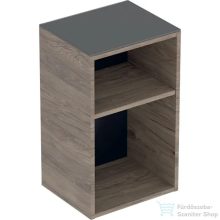   Geberit SMYLE SQUARE 36x29,9x60 cm-es nyitott oldalsó szekrény üveg takarólappal,hikoridió 500.358.JR.1