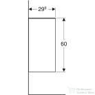 Geberit SMYLE SQUARE 36x29,9x60 cm-es nyitott oldalsó szekrény üveg takarólappal,hikoridió 500.358.JR.1