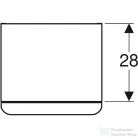 Geberit SMYLE SQUARE 36x32,6x60 cm-es 1 ajtós oldalsó szekrény,jobbos,fényes fehér 500.359.00.1