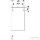 Geberit SMYLE SQUARE 36x32,6x60 cm-es 1 ajtós oldalsó szekrény,jobbos,fényes fehér 500.359.00.1