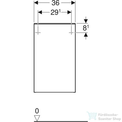 Geberit SMYLE SQUARE 36x32,6x60 cm-es 1 ajtós oldalsó szekrény,jobbos,matt láva 500.359.JK.1