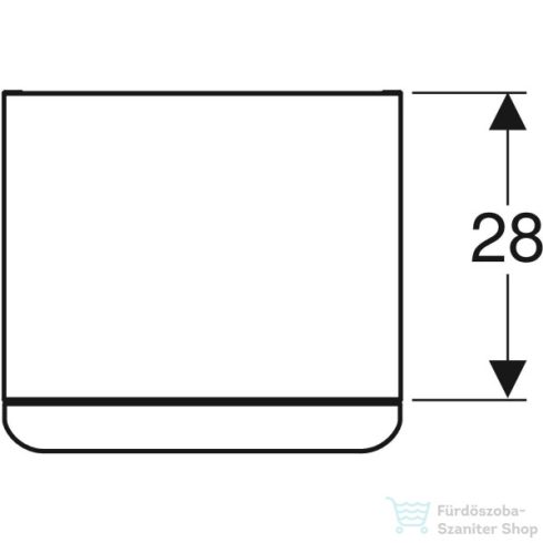 Geberit SMYLE SQUARE 36x32,6x60 cm-es 1 ajtós oldalsó szekrény,jobbos,hikoridió 500.359.JR.1