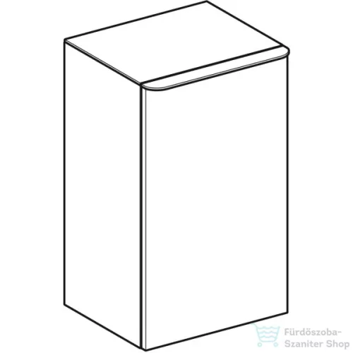 Geberit SMYLE SQUARE 36x32,6x60 cm-es 1 ajtós oldalsó szekrény,balos,fényes homokszürke 500.360.JL.1