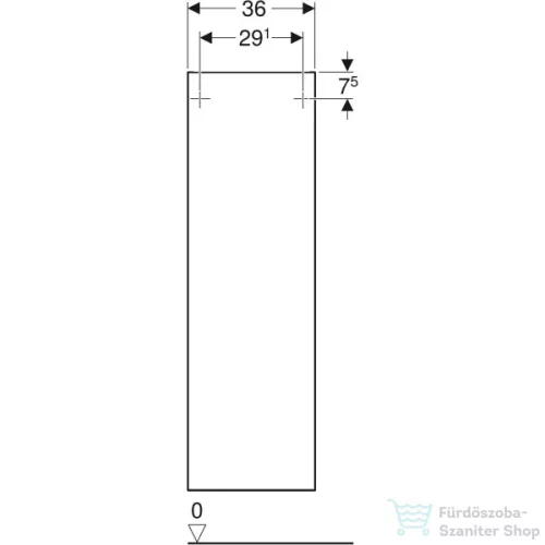 Geberit SMYLE SQUARE 36x29,9x118 cm-es 1 ajtós oldalsó félmagas szekrény,fényes fehér 500.361.00.1