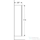 Geberit SMYLE SQUARE 36x29,9x118 cm-es 1 ajtós oldalsó félmagas szekrény,fényes fehér 500.361.00.1