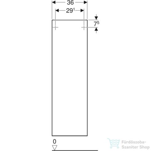 Geberit SMYLE SQUARE 36x29,9x118 cm-es 1 ajtós oldalsó félmagas szekrény,matt láva 500.361.JK.1