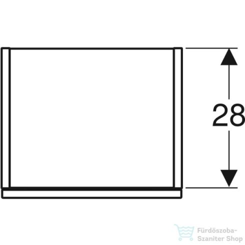 Geberit SMYLE SQUARE 36x29,9x118 cm-es 1 ajtós oldalsó félmagas szekrény,hikoridió 500.361.JR.1