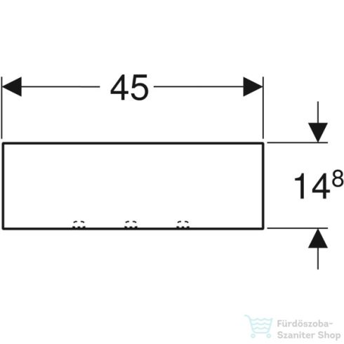 Geberit SMYLE SQUARE 45 cm-es fali polc,matt láva/hikoridió 500.362.JR.1