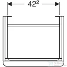 Geberit SMYLE SQUARE 49,2x40,6x61,7 cm-es 1 ajtós alsószekrény,balos,fényes fehér 500.364.00.1