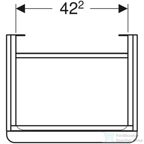 Geberit SMYLE SQUARE 49,2x40,6x61,7 cm-es 1 ajtós alsószekrény,balos,fényes fehér 500.364.00.1