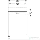 Geberit SMYLE SQUARE 49,2x40,6x61,7 cm-es 1 ajtós alsószekrény,balos,fényes fehér 500.364.00.1