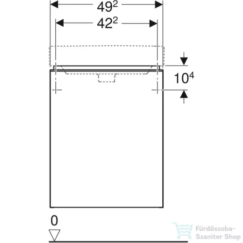 Geberit SMYLE SQUARE 49,2x40,6x61,7 cm-es 1 ajtós alsószekrény,balos,fényes fehér 500.364.00.1