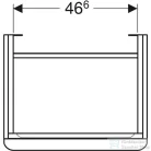 Geberit SMYLE SQUARE 53,6x43,3x61,7 cm-es 1 ajtós alsószekrény 500.259.01.1 mosdóhoz,jobbos,fényes fehér 500.365.00.1