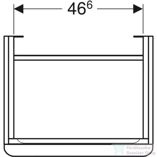 Geberit SMYLE SQUARE 53,6x43,3x61,7 cm-es 1 ajtós alsószekrény 500.259.01.1 mosdóhoz,jobbos,fényes fehér 500.365.00.1