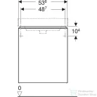 Geberit SMYLE SQUARE 53,6x43,3x61,7 cm-es 1 ajtós alsószekrény 500.259.01.1 mosdóhoz,jobbos,fényes fehér 500.365.00.1