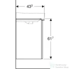 Geberit SMYLE SQUARE 53,6x43,3x61,7 cm-es 1 ajtós alsószekrény 500.259.01.1 mosdóhoz,jobbos,fényes fehér 500.365.00.1